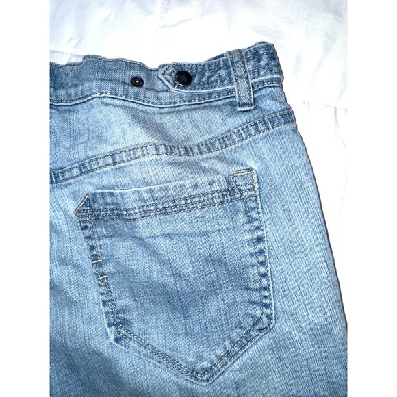 Forever 21 Distressed Denim Shorts With Patchwork Size 29 Blue Casual Summer Wea - Picture 5 of 8